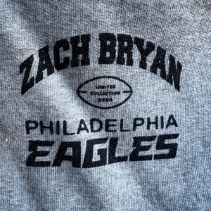 Gray Zach Bryan Philadelphia Eagles Sweatshirt